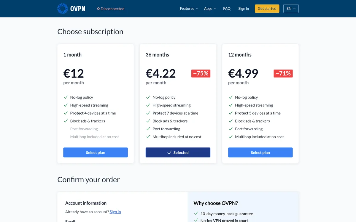 OVPN-palvelun hinnasto – vertailussa: paras VPN Suomessa