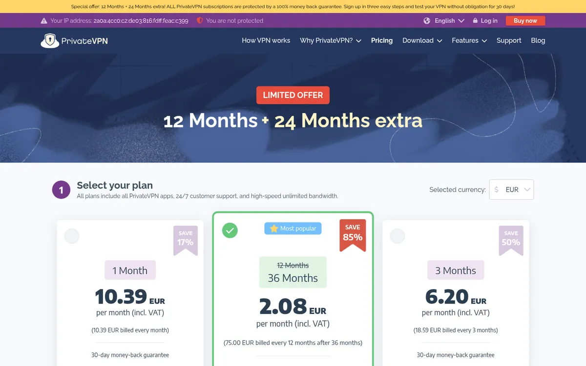 PrivateVPN-palvelun hinnasto – vertailussa: paras VPN Suomessa